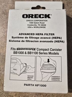 Oreck Advanced HEPA Filter - White
